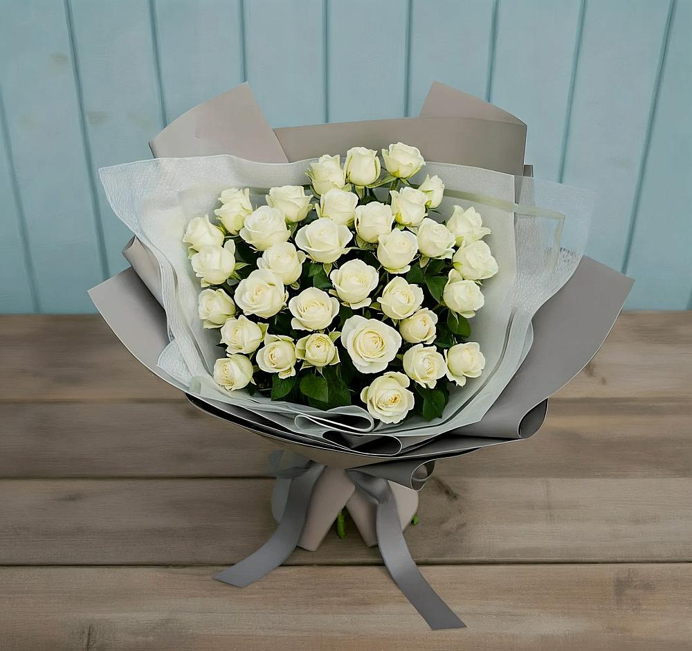 Букет Белоснежная нежность в Нижнем Икорце