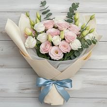 Букет цветов из:  Лизиантусы #REPLACE_PRED# Нижнем Икорце