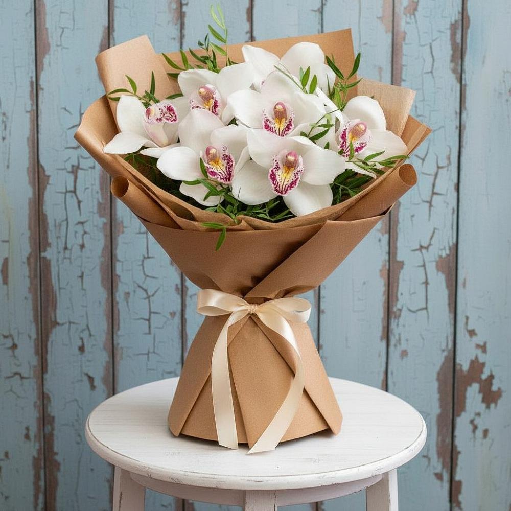 Букет цветов из: Орхидеи и Розы в Нижнем Икорце