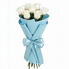 Букет 7 белых роз Проуд #REPLACE_PRED# Нижнем Икорце