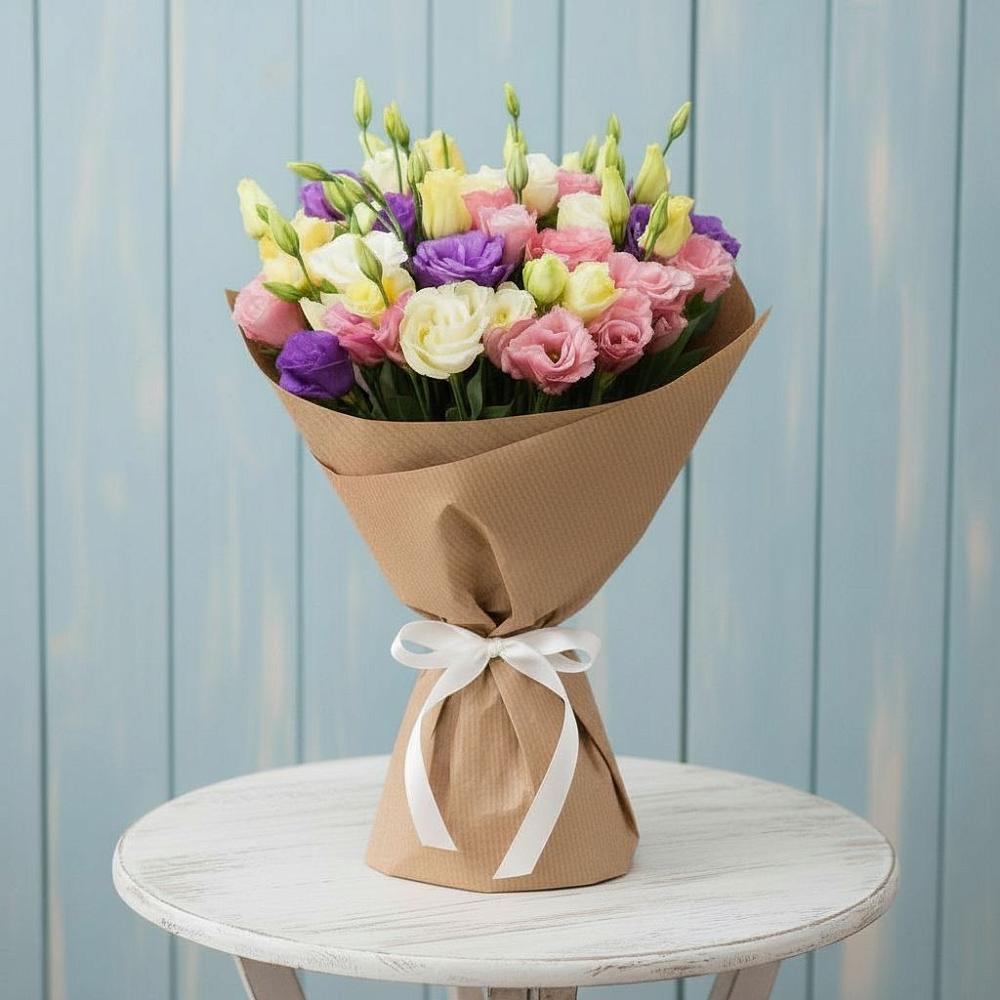 Букет цветов из: Лизиантусы в Нижнем Икорце