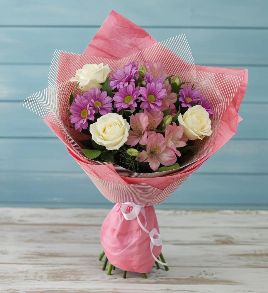 Букет цветов из: Герберы в Нижнем Икорце