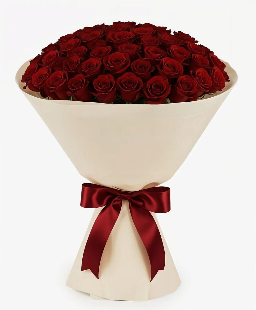 Букет 101 Бордовая роза Блэк Бакарра в Нижнем Икорце