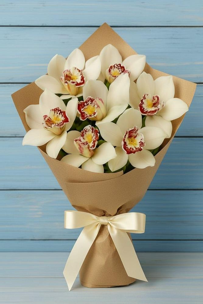 Букет цветов из: Орхидеи и Розы в Нижнем Икорце